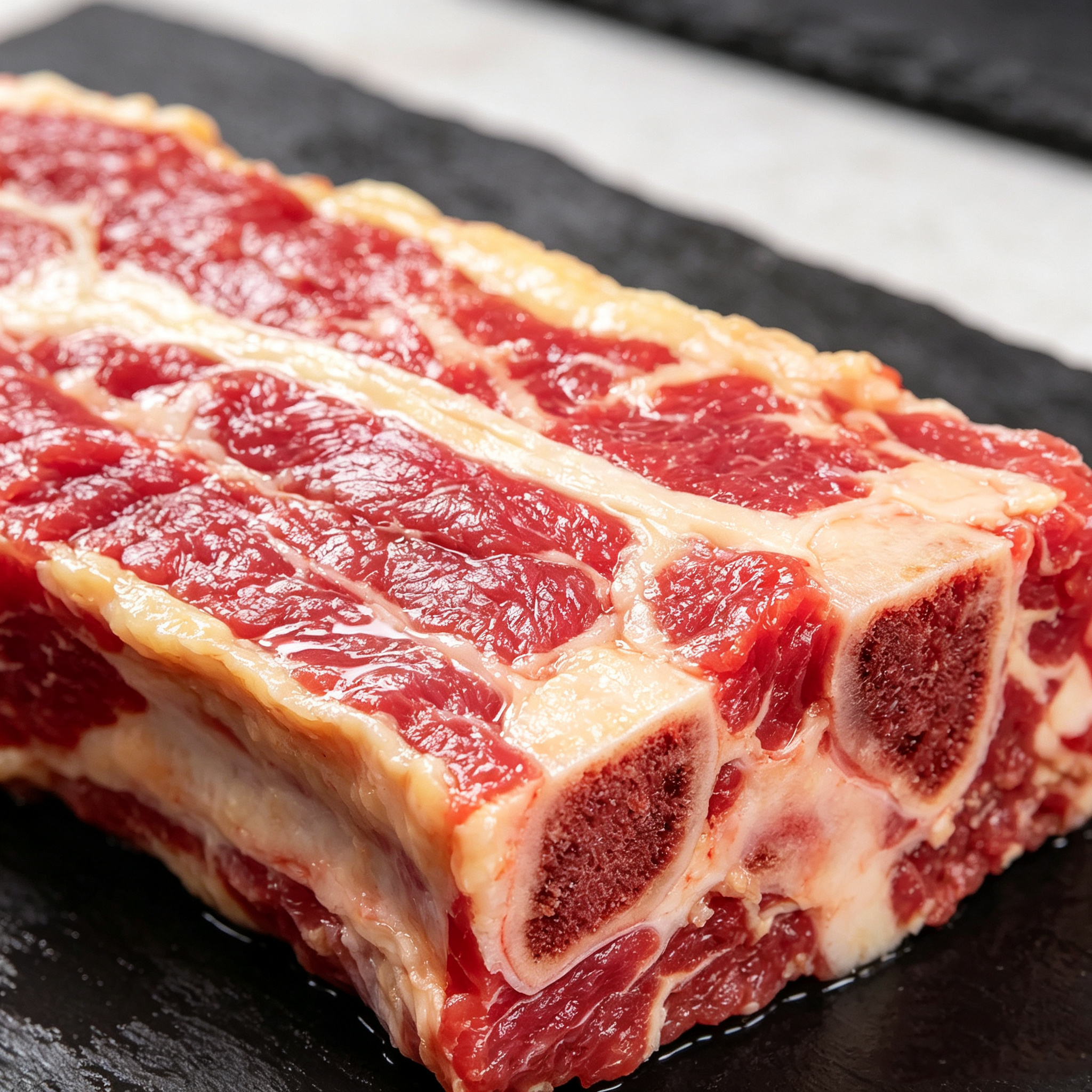 Frozen Raw Bone-in Beef Ribs - Detail View