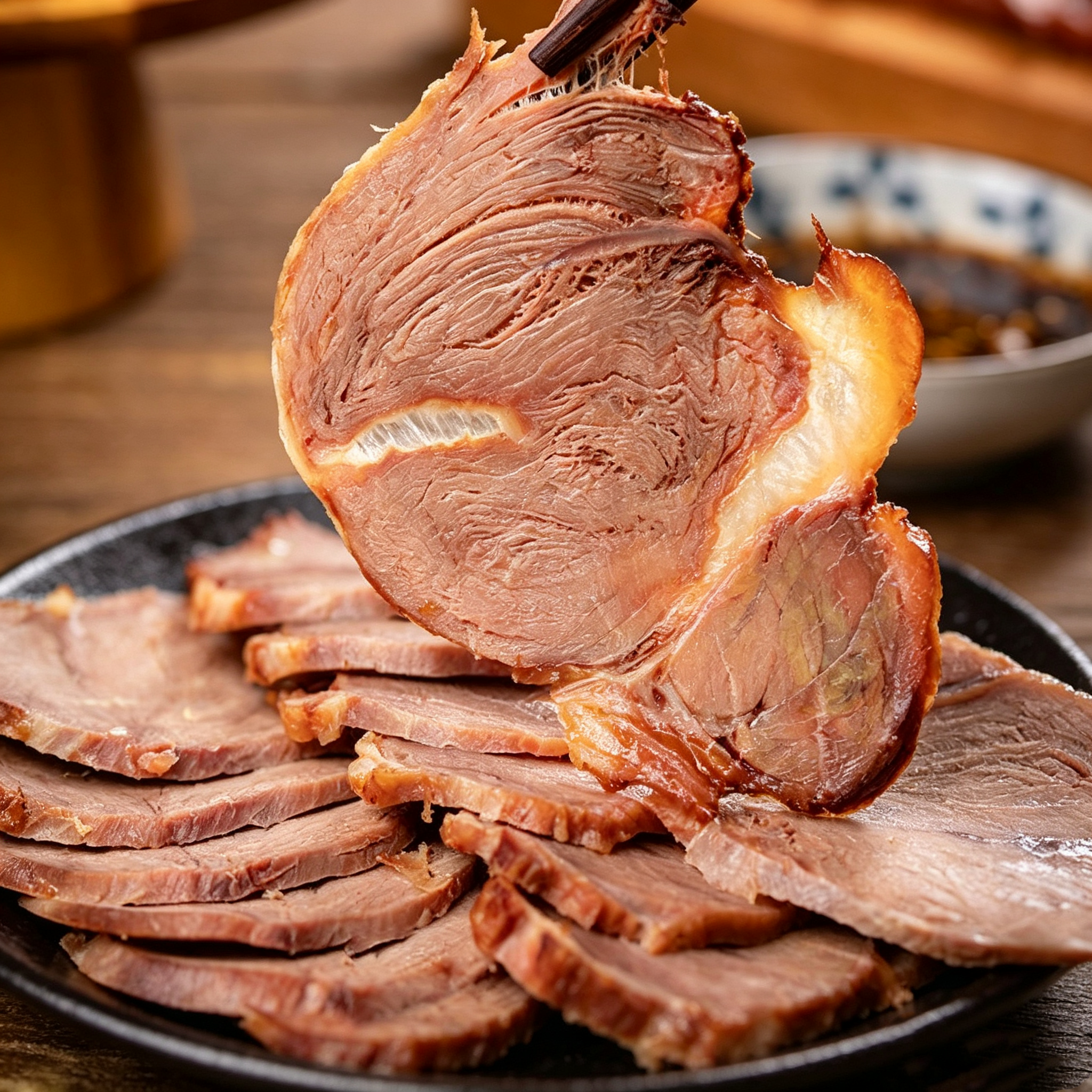 Sliced Braised Beef Shank - Detail View