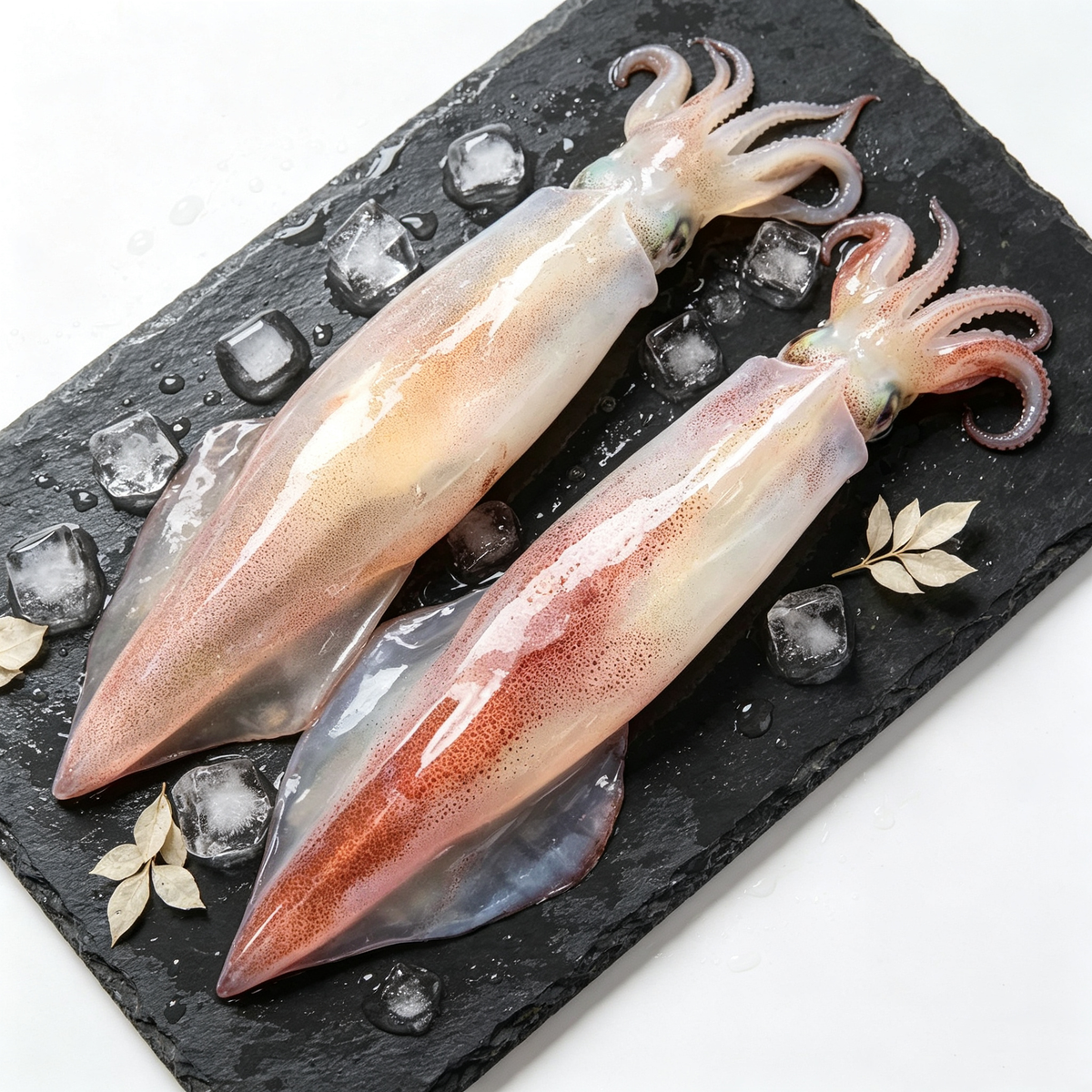 Frozen Whole Raw Squid - Detail View