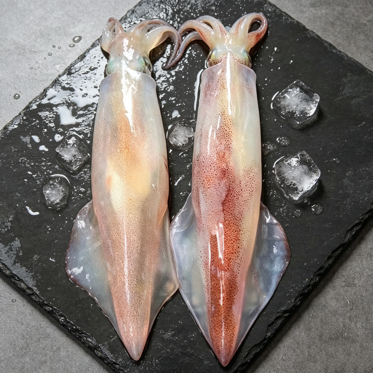 Frozen Whole Raw Squid - Front View