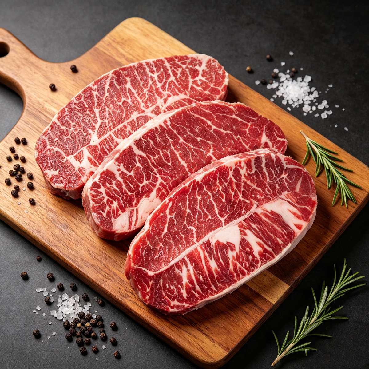 Frozen Raw Oyster Blade Steak - Front View